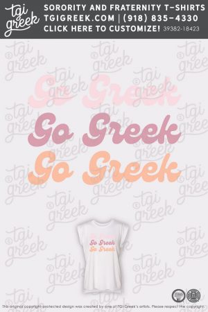 Customizable Bid Day Shirt Design with Go Greek