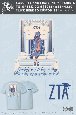 Customizable ZTA Graduation Shirt Design