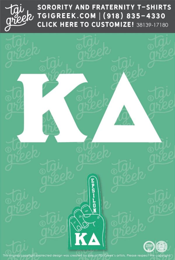 Kappa Delta LSU Bid Day Foam Finger TGI Greek